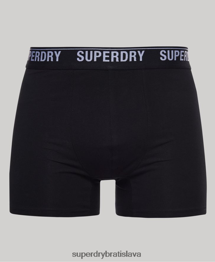 Superdry muži Viacnásobné trojbalenie boxeriek z organickej bavlny 6B4ZTR1613 oblečenie čierna