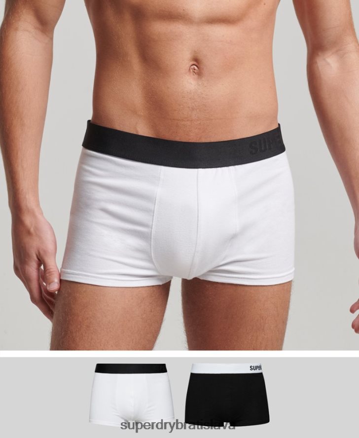 Superdry muži kufor z organickej bavlny ofsetový dvojbalenie 6B4ZTR1776 oblečenie čierna