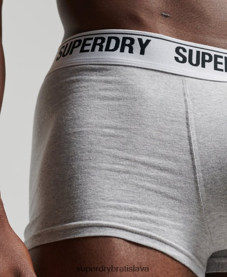 Superdry muži trojbalenie kufra z organickej bavlny 6B4ZTR1747 oblečenie čierna