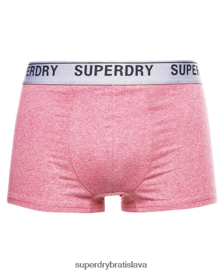 Superdry muži trojbalenie kufra z organickej bavlny 6B4ZTR1751 oblečenie červená