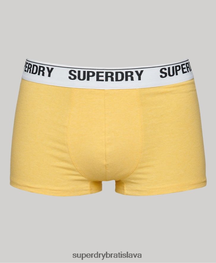 Superdry muži trojbalenie kufra z organickej bavlny 6B4ZTR1767 oblečenie oranžová
