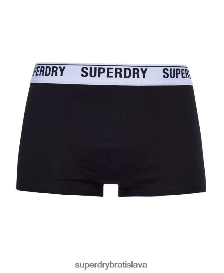 Superdry muži trojbalenie kufra z organickej bavlny 6B4ZTR1768 oblečenie čierna