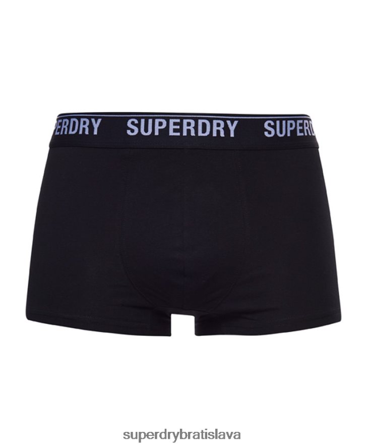 Superdry muži trojbalenie kufra z organickej bavlny 6B4ZTR1768 oblečenie čierna