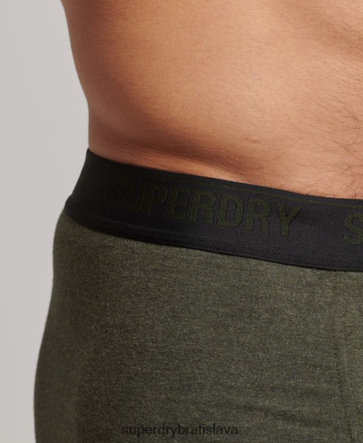 Superdry muži trojbalenie kufra z organickej bavlny 6B4ZTR1786 oblečenie čierna