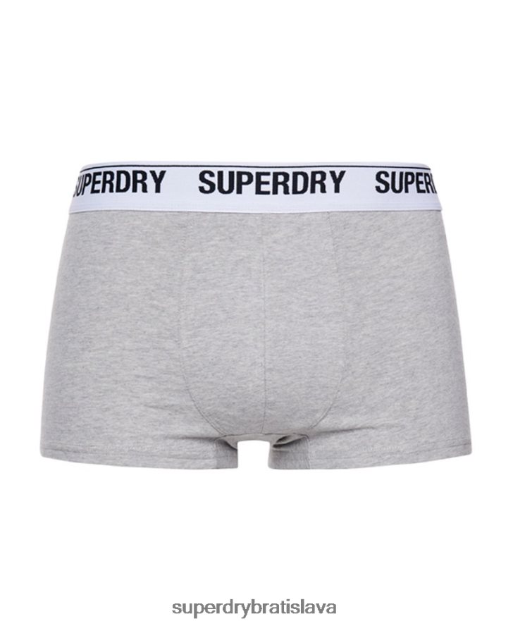 Superdry muži trojbalenie kufra z organickej bavlny 6B4ZTR1787 oblečenie čierna