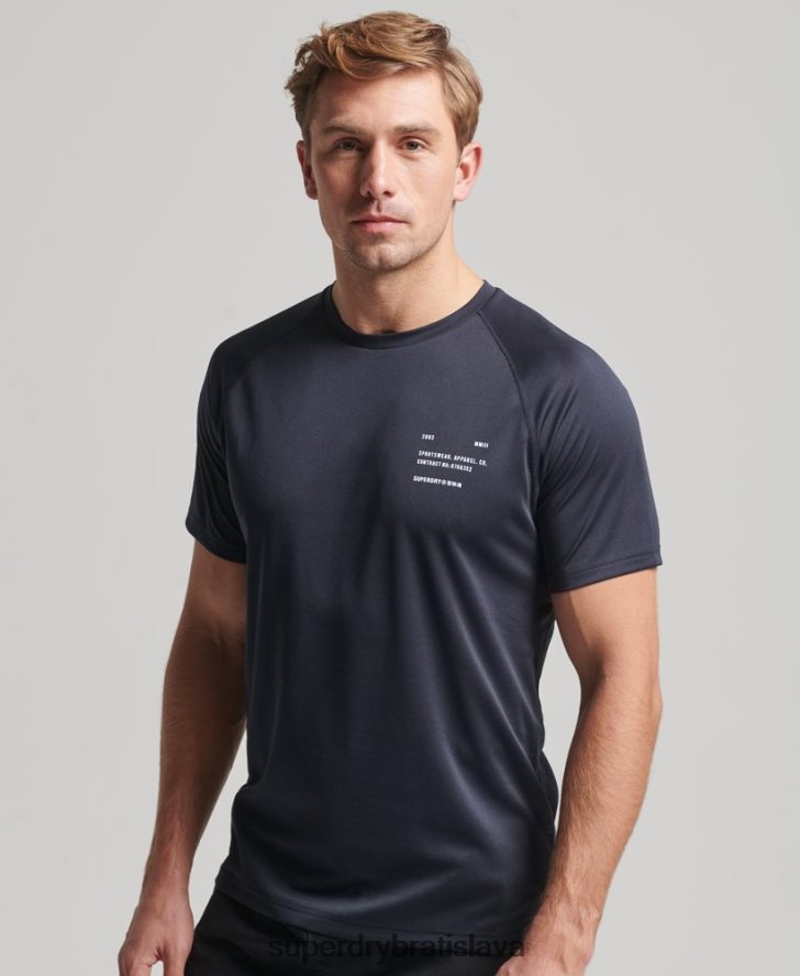 Superdry muži Train active graphic tričko s krátkym rukávom 6B4ZTR1429 oblečenie námorníctvo