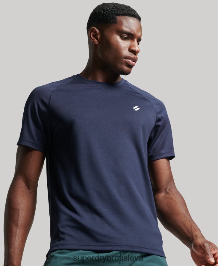 Superdry muži Train active tričko s krátkym rukávom 6B4ZTR1416 oblečenie námorníctvo