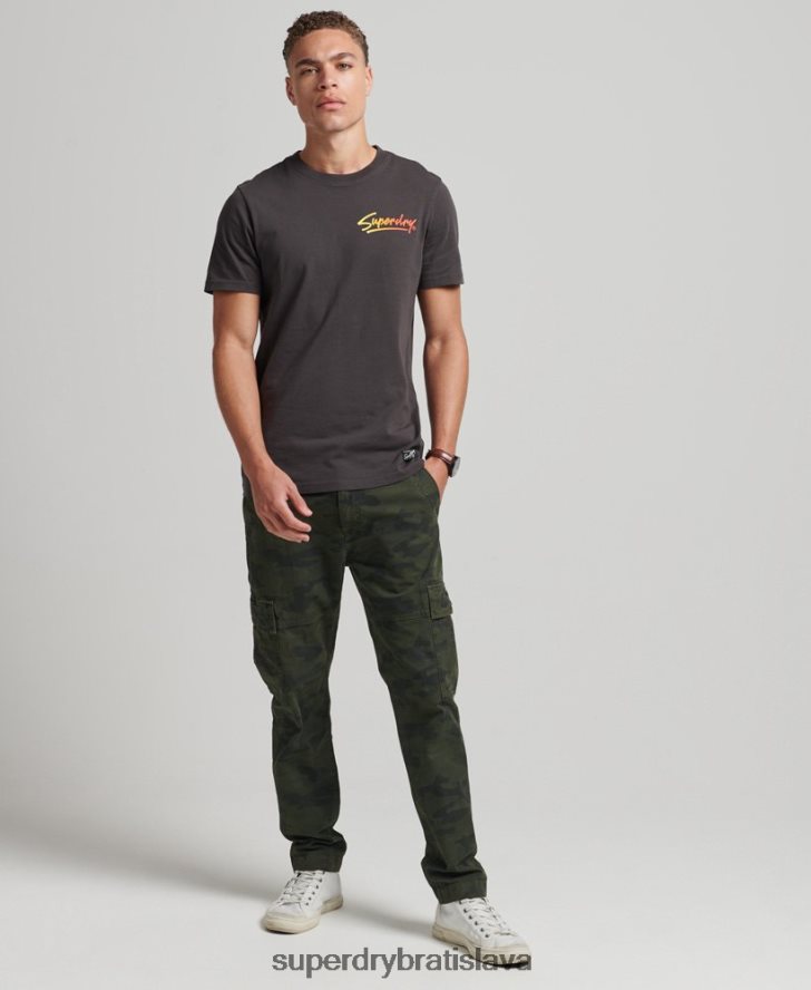 Superdry muži Tričko s logom centra 80. rokov 6B4ZTR4794 oblečenie hnedá