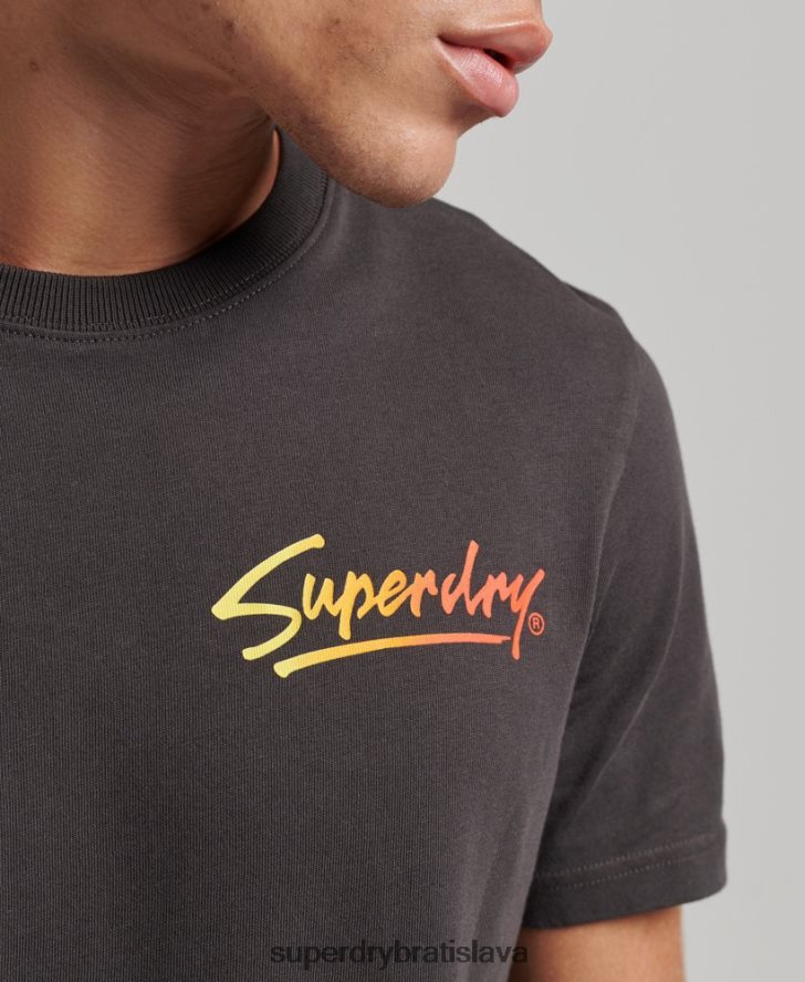 Superdry muži Tričko s logom centra 80. rokov 6B4ZTR4794 oblečenie hnedá