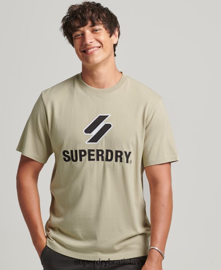 Superdry muži Tričko s naskladanou aplikáciou s logom 6B4ZTR4815 oblečenie béžová