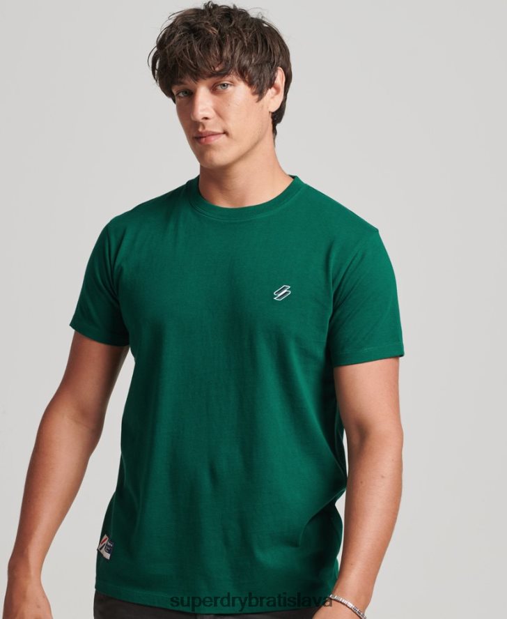 Superdry muži Tričko voľného strihu s logom Essential z organickej bavlny 6B4ZTR4969 oblečenie zelená