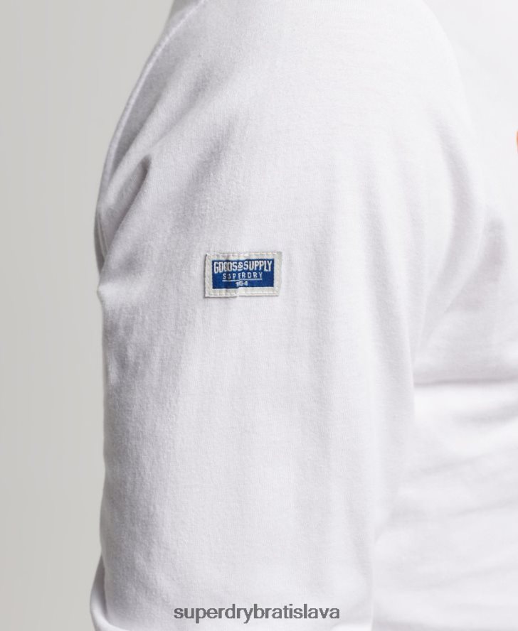 Superdry muži Vintage logo americký klasický top 6B4ZTR1552 oblečenie biely