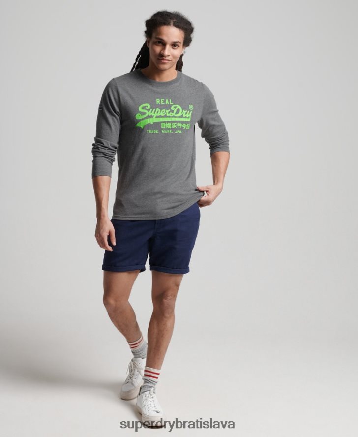 Superdry muži Vintage logo americký klasický top 6B4ZTR1553 oblečenie sivá