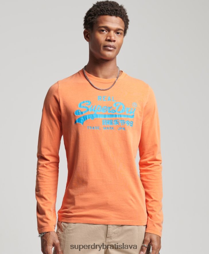 Superdry muži Vintage logo americký klasický top 6B4ZTR1561 oblečenie oranžová