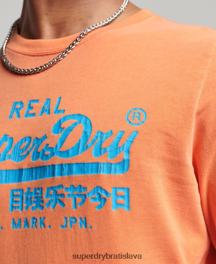 Superdry muži Vintage logo americký klasický top 6B4ZTR1561 oblečenie oranžová