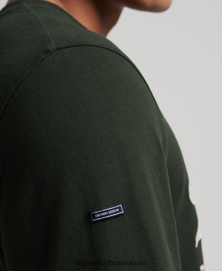 Superdry muži Vintage logo s dlhým rukávom 6B4ZTR1555 oblečenie zelená