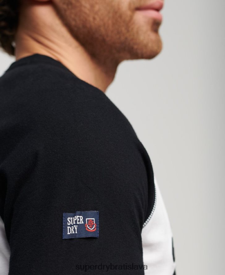 Superdry muži Vintage logo store raglánový top s dlhým rukávom 6B4ZTR42 oblečenie biely