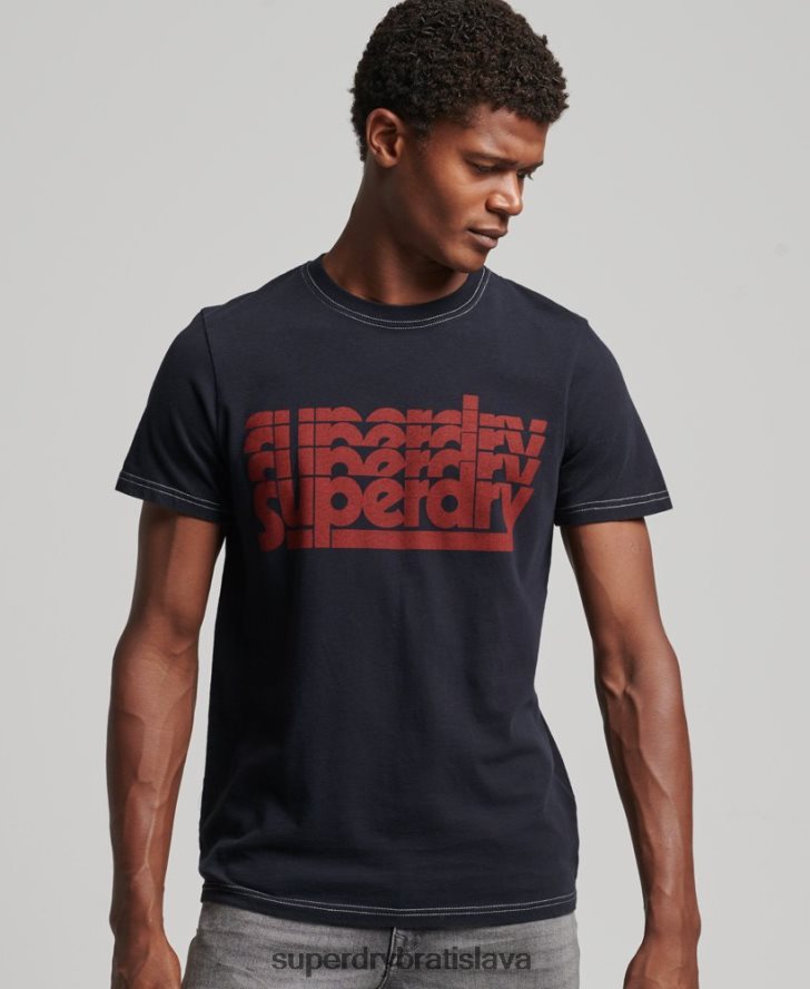 Superdry muži Vintage pruhované tričko zo 70. rokov 6B4ZTR4873 oblečenie námorníctvo