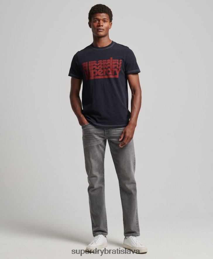 Superdry muži Vintage pruhované tričko zo 70. rokov 6B4ZTR4873 oblečenie námorníctvo