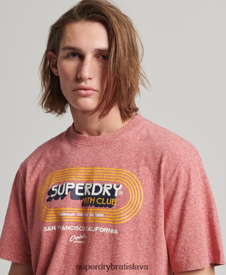 Superdry muži Vintage tričko atletického klubu z organickej bavlny 6B4ZTR67 oblečenie červená