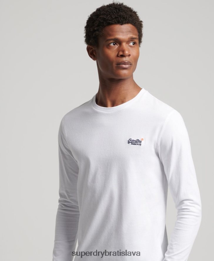 Superdry muži Vintage vyšívaný top z organickej bavlny 6B4ZTR1544 oblečenie biely