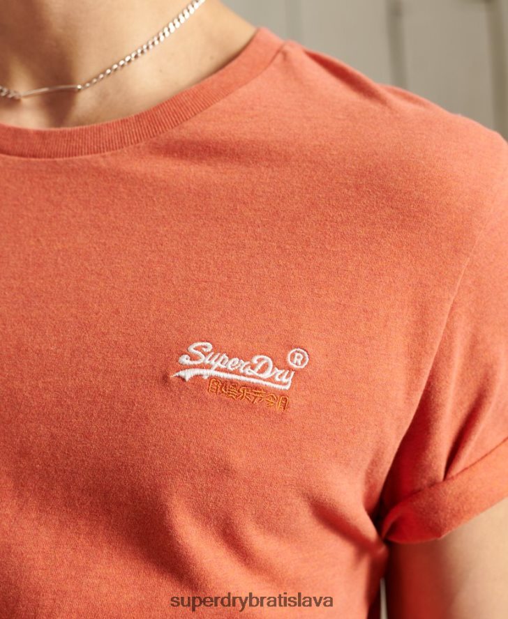 Superdry muži Vintage vyšívané tričko z organickej bavlny 6B4ZTR4913 oblečenie oranžová