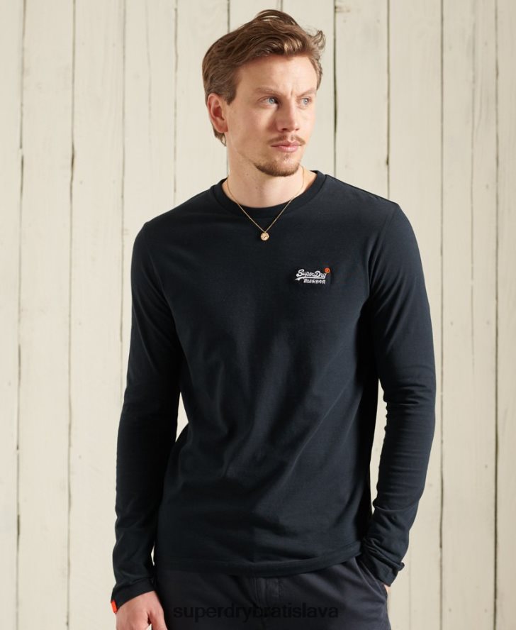 Superdry muži Vintage vyšívané tričko z organickej bavlny 6B4ZTR6500 oblečenie námorníctvo
