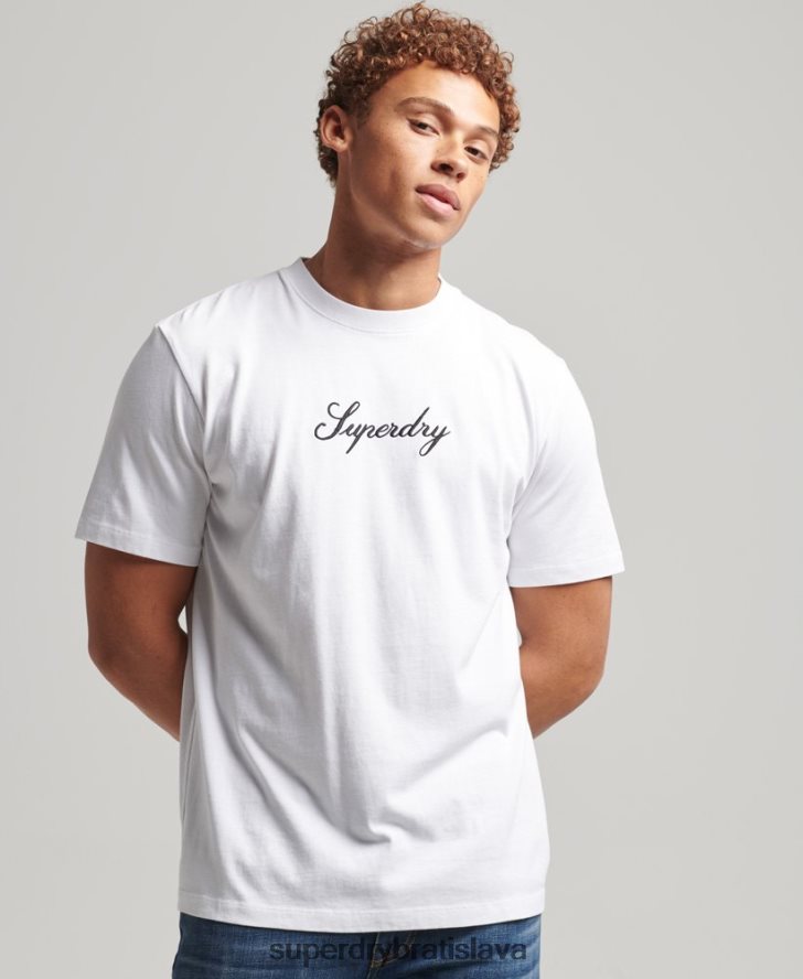 Superdry muži dedičné tričko 6B4ZTR4822 oblečenie biely