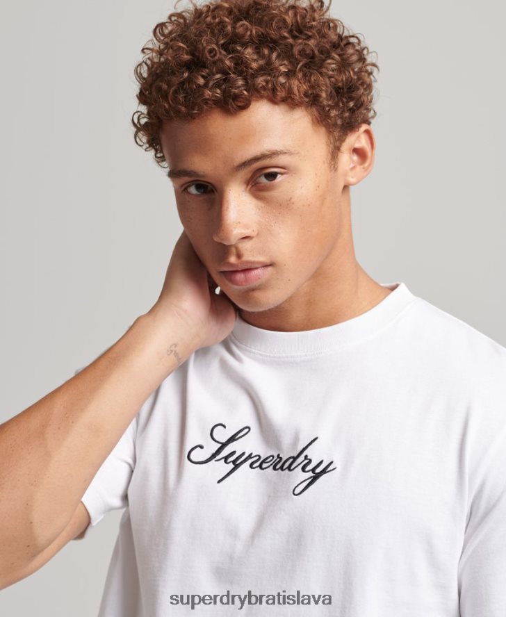 Superdry muži dedičné tričko 6B4ZTR4822 oblečenie biely