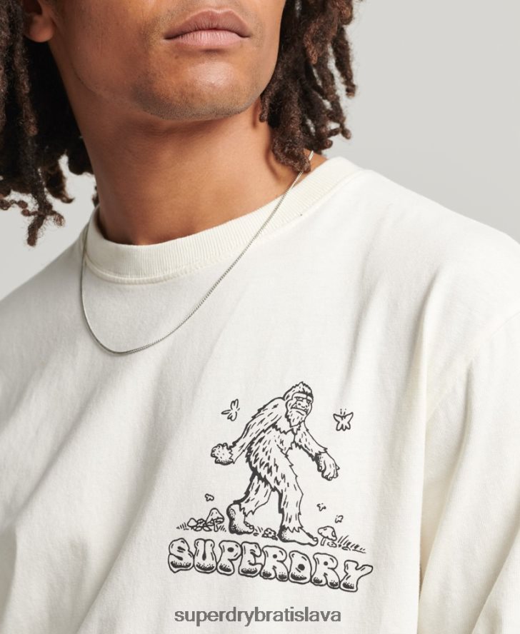 Superdry muži do lesa top s dlhým rukávom 6B4ZTR1538 oblečenie biely
