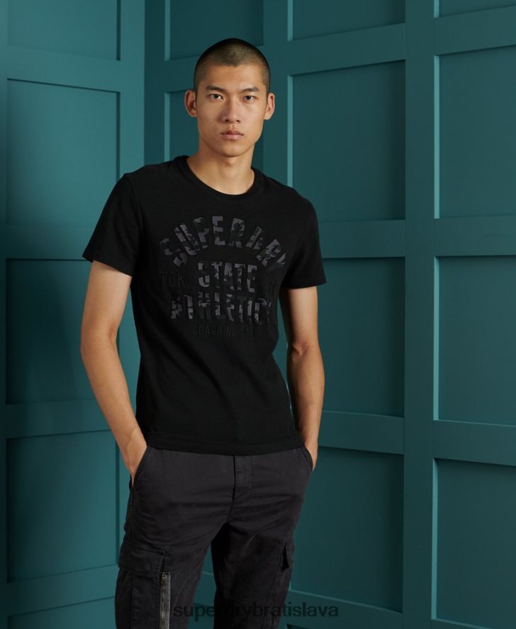 Superdry muži čierne tričko 6B4ZTR4964 oblečenie čierna