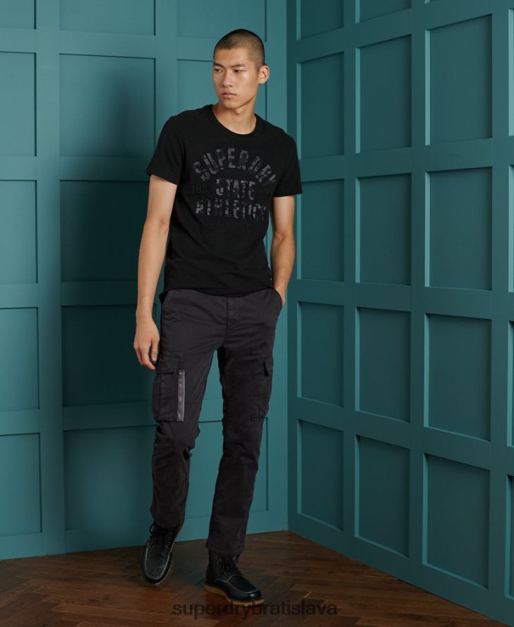Superdry muži čierne tričko 6B4ZTR4964 oblečenie čierna