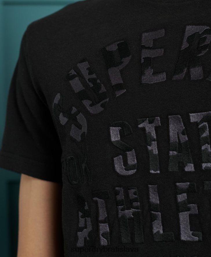 Superdry muži čierne tričko 6B4ZTR4964 oblečenie čierna