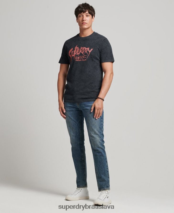 Superdry muži indie tričko 6B4ZTR4867 oblečenie čierna
