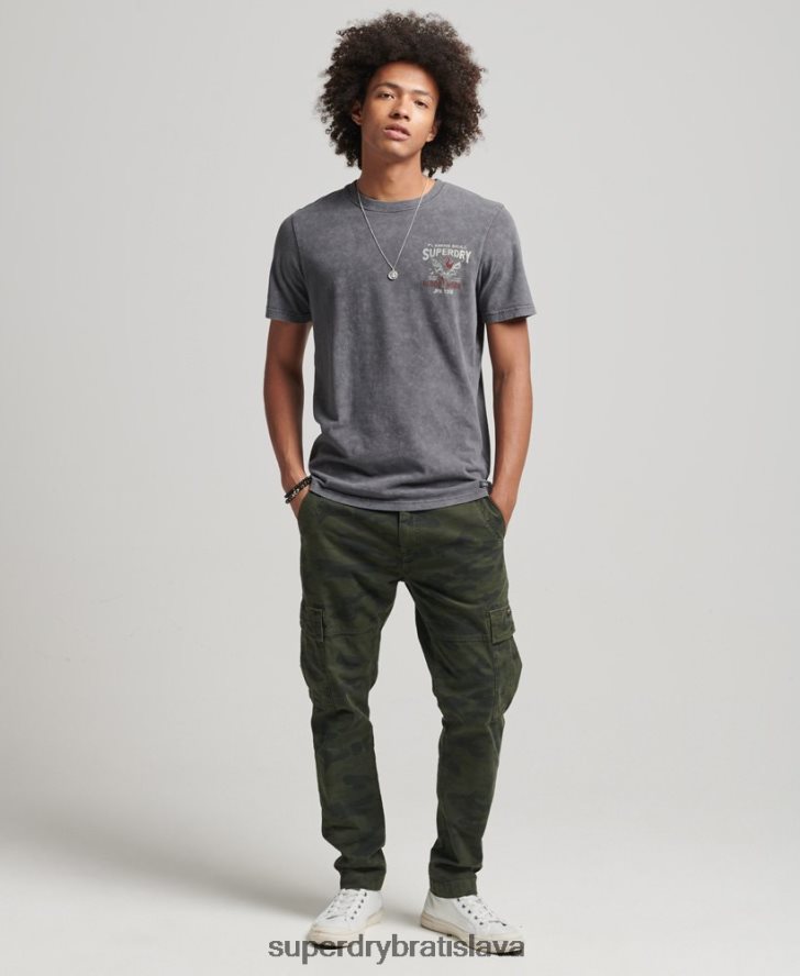 Superdry muži indie tričko 6B4ZTR4925 oblečenie čierna