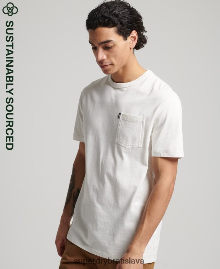 Superdry muži organická bavlna vintage surfer ranchero tričko 6B4ZTR4861 oblečenie biely