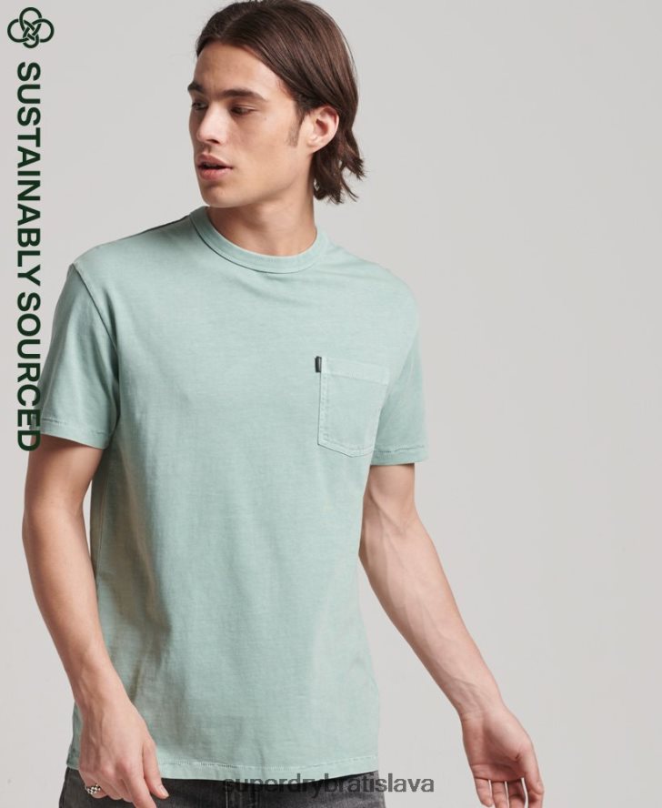 Superdry muži organická bavlna vintage surfer ranchero tričko 6B4ZTR4886 oblečenie svetlo modrá