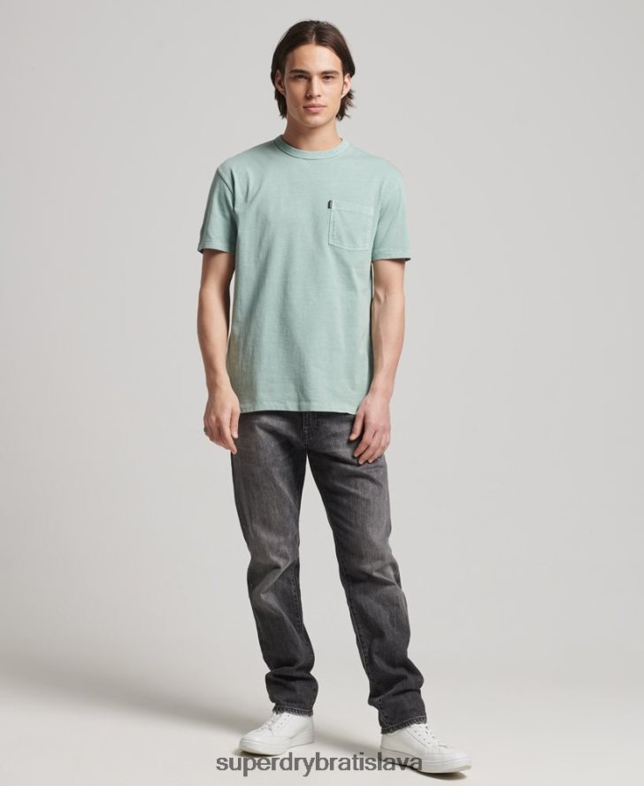 Superdry muži organická bavlna vintage surfer ranchero tričko 6B4ZTR4886 oblečenie svetlo modrá