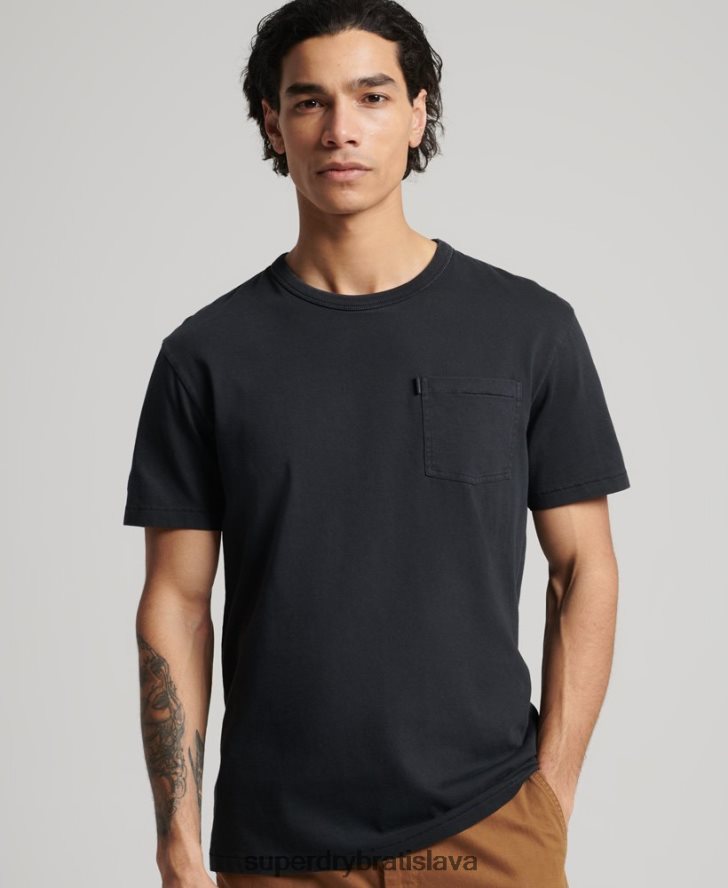 Superdry muži organická bavlna vintage surfer ranchero tričko 6B4ZTR4902 oblečenie čierna