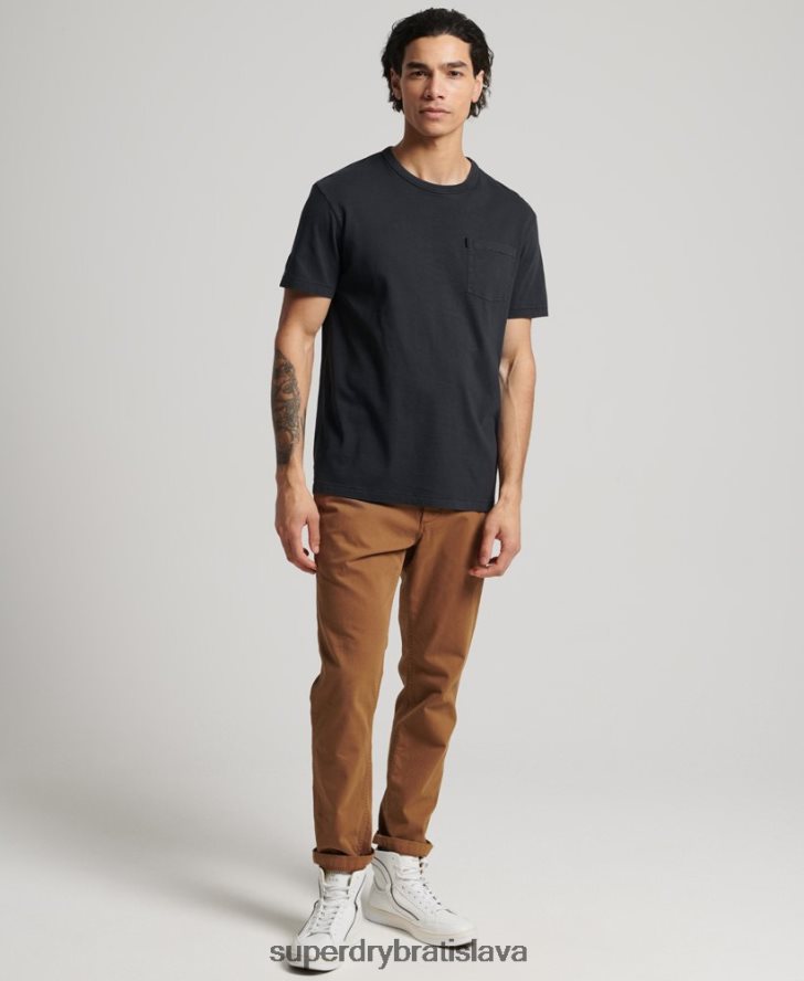 Superdry muži organická bavlna vintage surfer ranchero tričko 6B4ZTR4902 oblečenie čierna