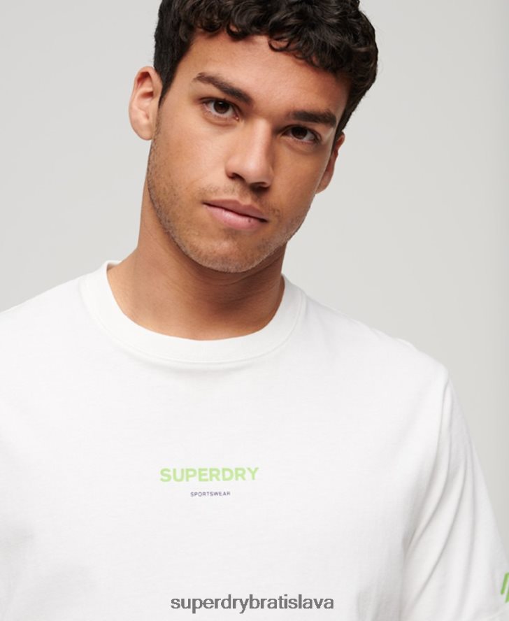 Superdry muži športové tričko 6B4ZTR79 oblečenie biely
