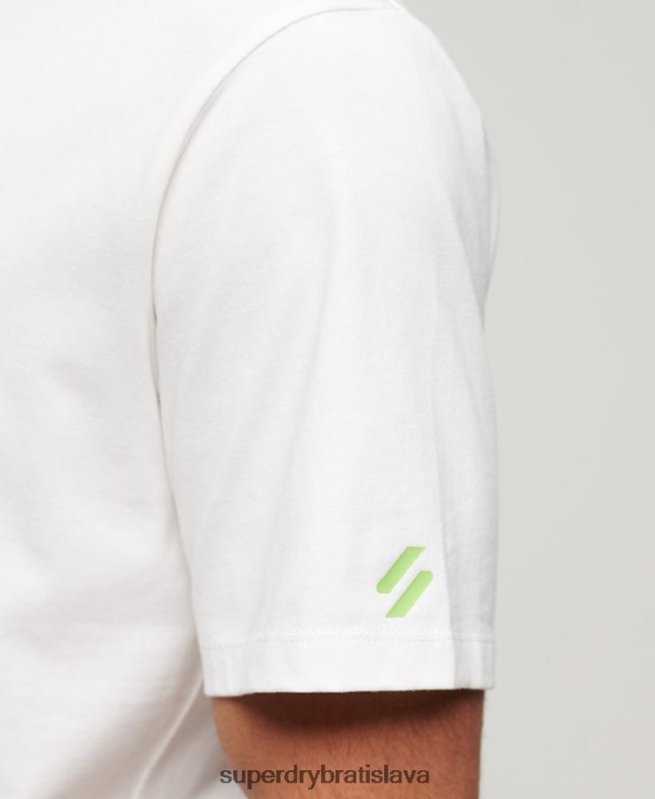 Superdry muži športové tričko 6B4ZTR79 oblečenie biely