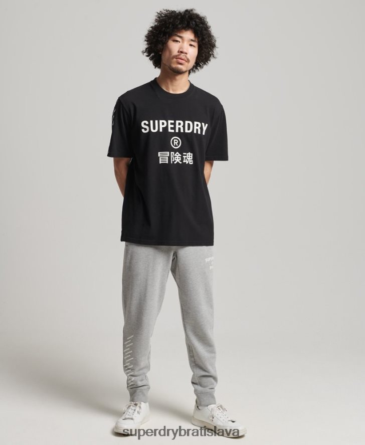 Superdry muži športové tričko code core 6B4ZTR4841 oblečenie čierna
