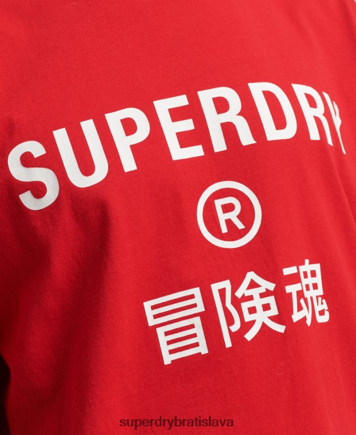 Superdry muži športové tričko code core 6B4ZTR4937 oblečenie červená