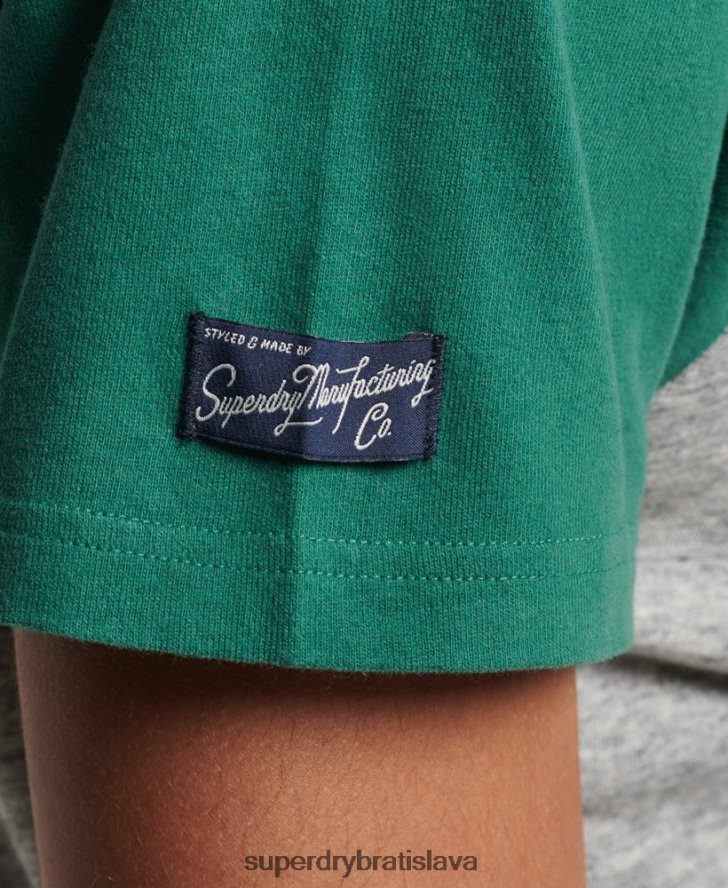 Superdry muži raglánové tričko s grafickým logom 6B4ZTR4872 oblečenie sivá