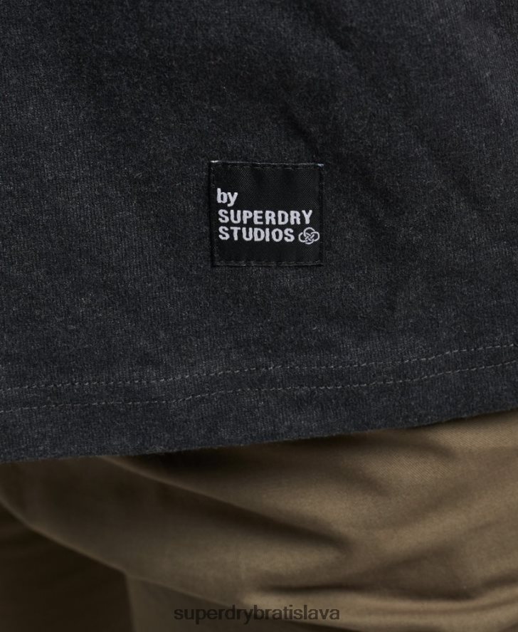 Superdry muži recyklované tričko micro top 6B4ZTR4942 oblečenie čierna