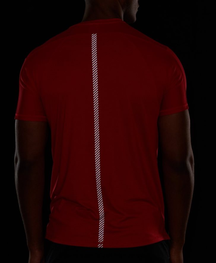 Superdry muži run tričko s krátkym rukávom 6B4ZTR5395 oblečenie červená