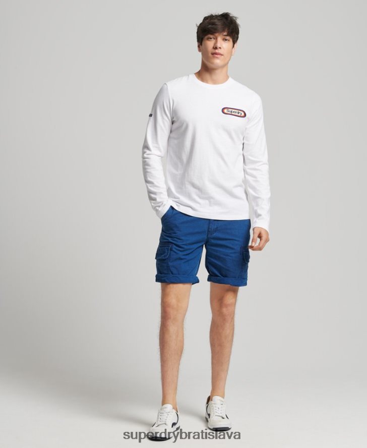 Superdry muži sezónny top s vintage core logom 6B4ZTR1530 oblečenie biely