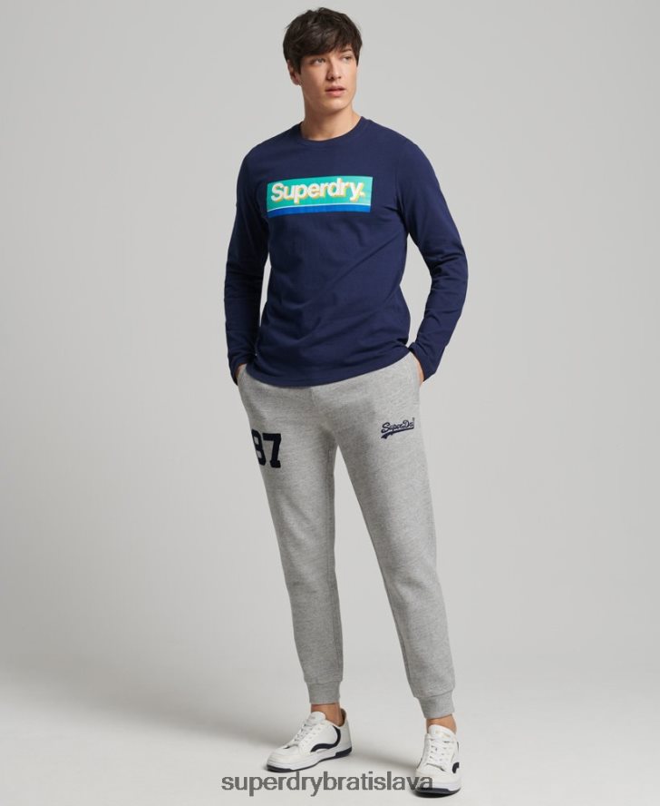 Superdry muži sezónny top s vintage core logom 6B4ZTR6423 oblečenie námorníctvo