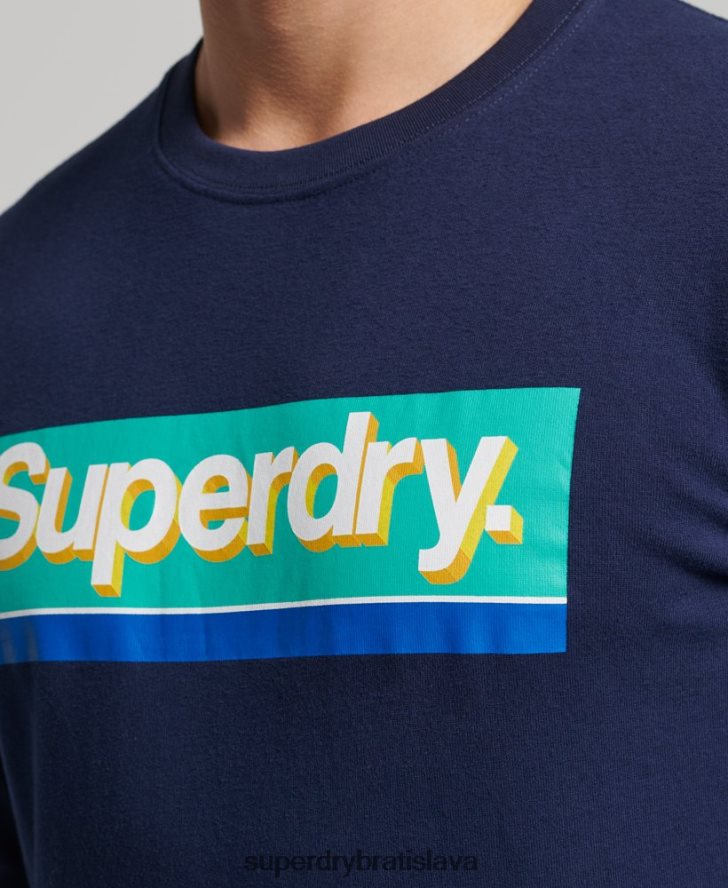 Superdry muži sezónny top s vintage core logom 6B4ZTR6423 oblečenie námorníctvo